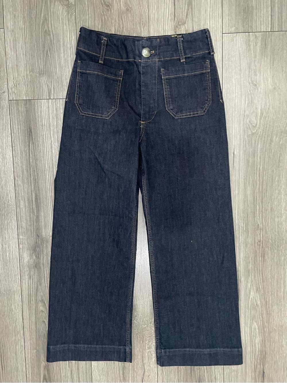 Anthropologie Maeve the Colette Denim cropped Wide leg jeans Size 26
